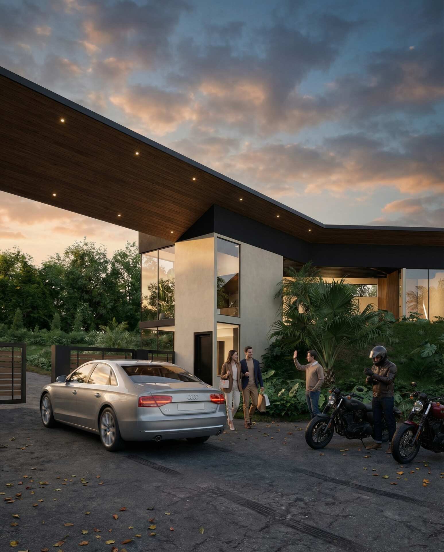 Club house de Alto de Yeguas al atardecer